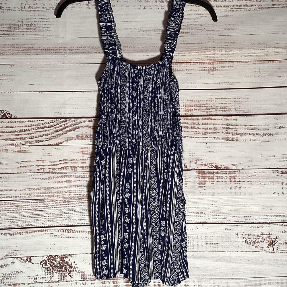 Navy Blue Patterned Women's dress